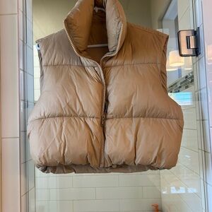 Tan Puffer Vest